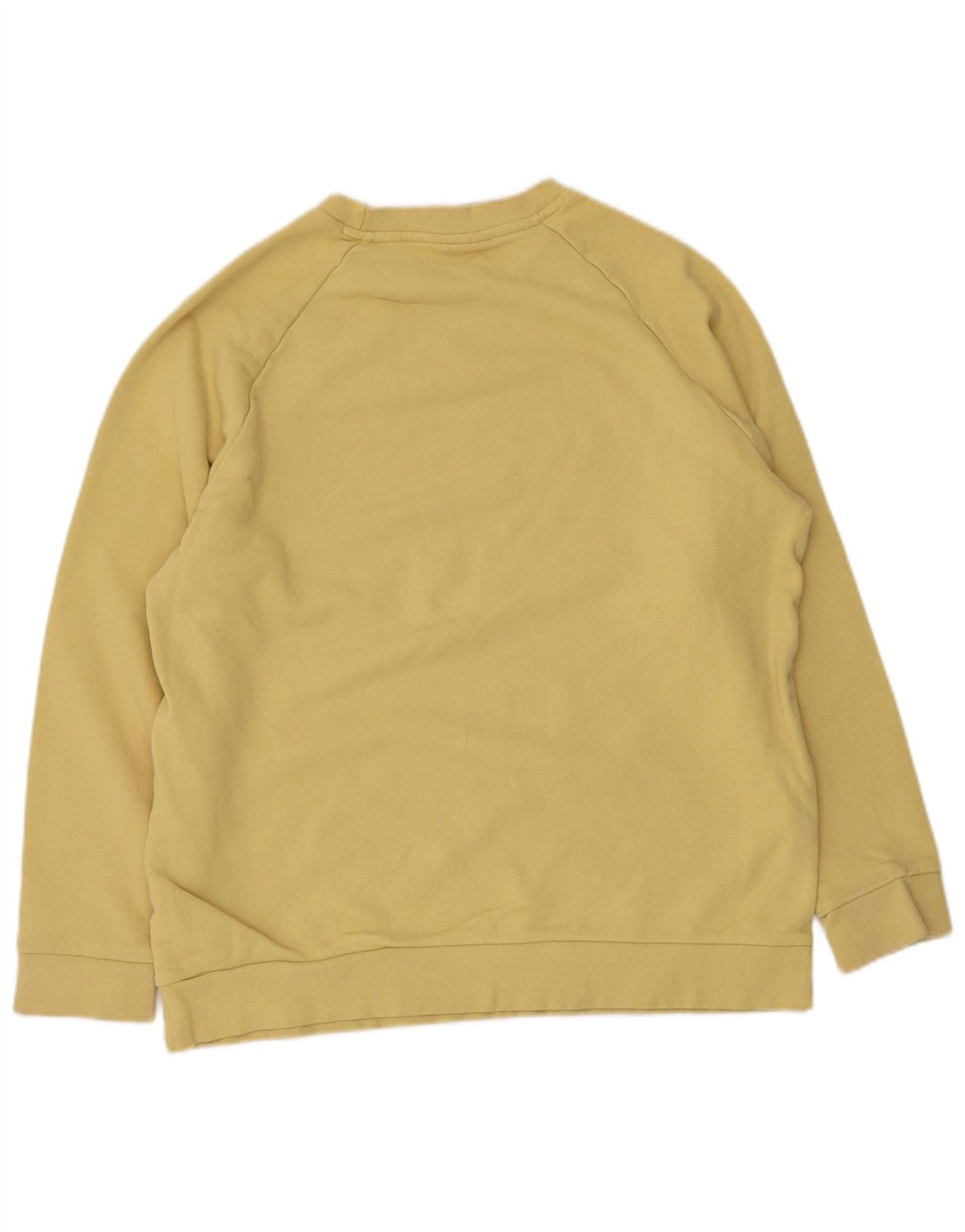 Adidas Herre Grafisk Oversized Sweatshirt Jumper UK 12 Medium Gul Bomuld