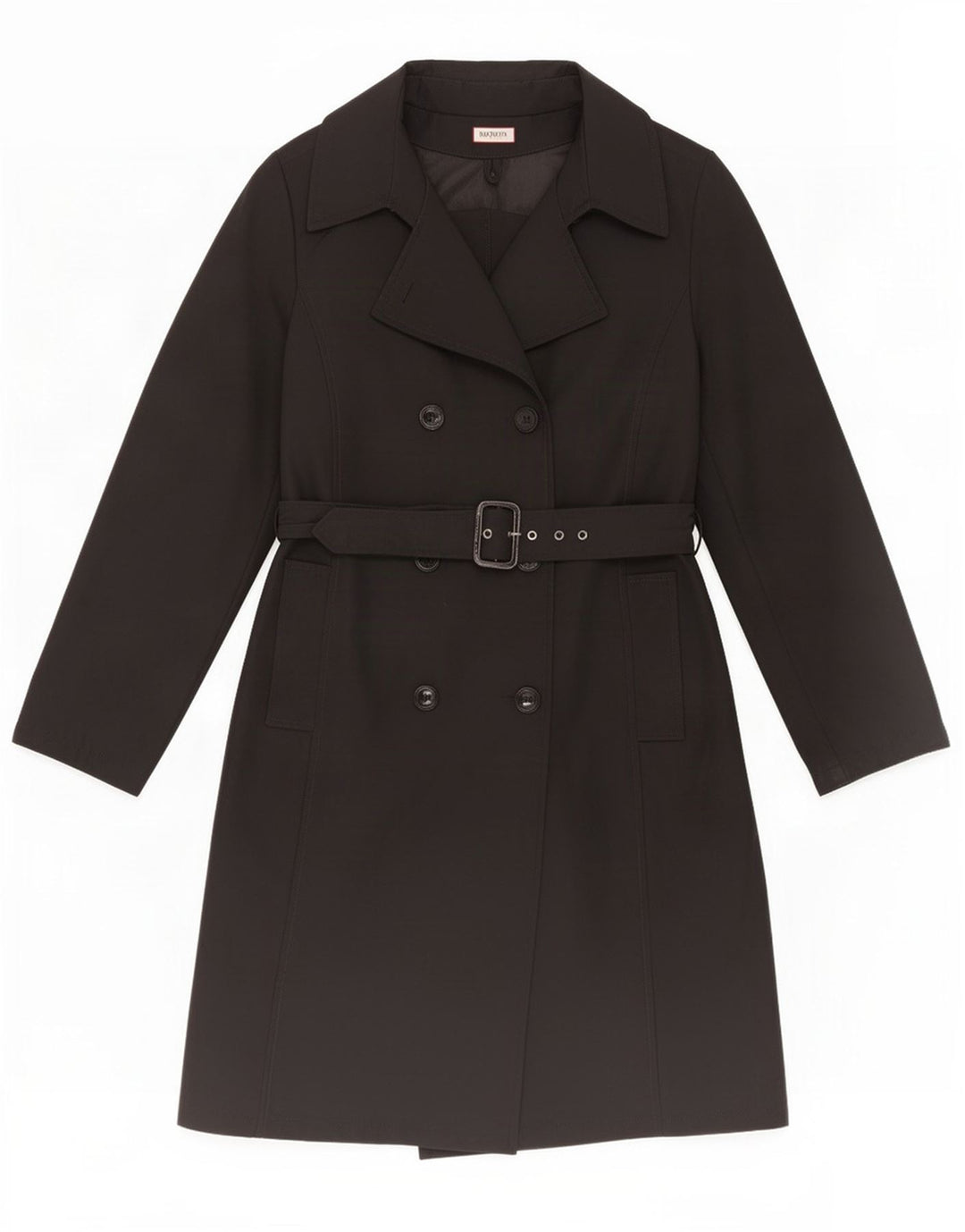 Max & Co. Trench Coat til kvinder UK 10 Lille sort polyamid