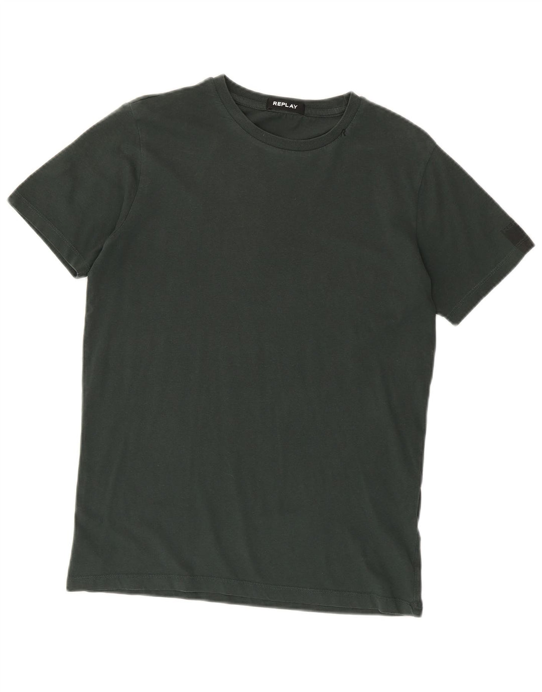 Replay Herre T-Shirt Top Medium Grøn Bomuld