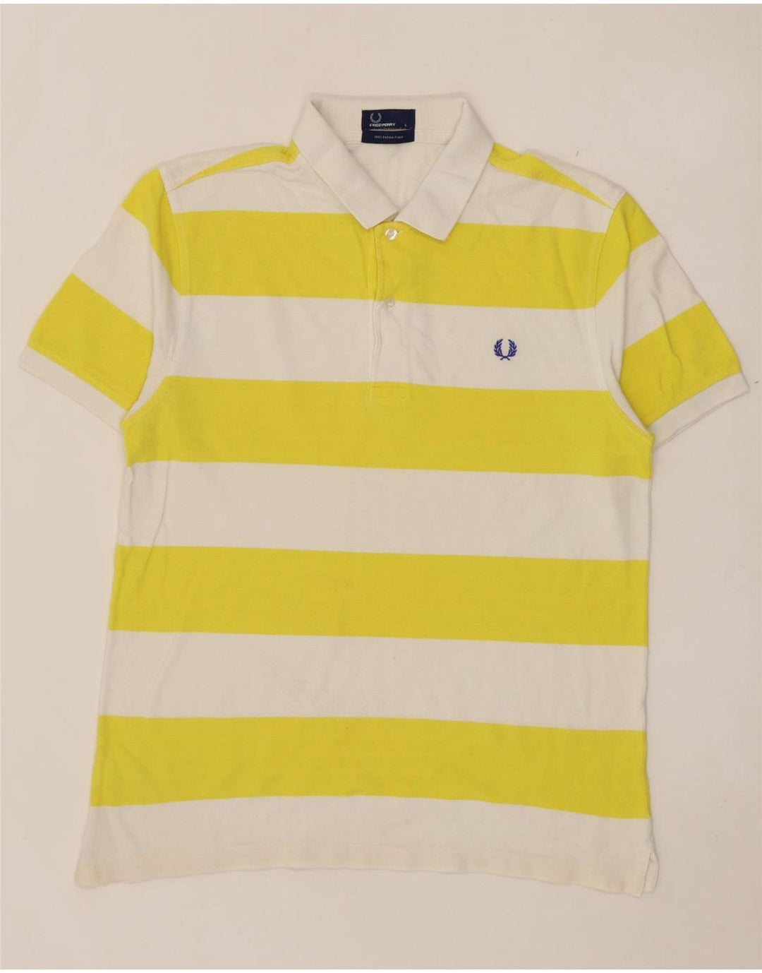 Fred Perry Herre poloshirt Stor gulstribet bomuld