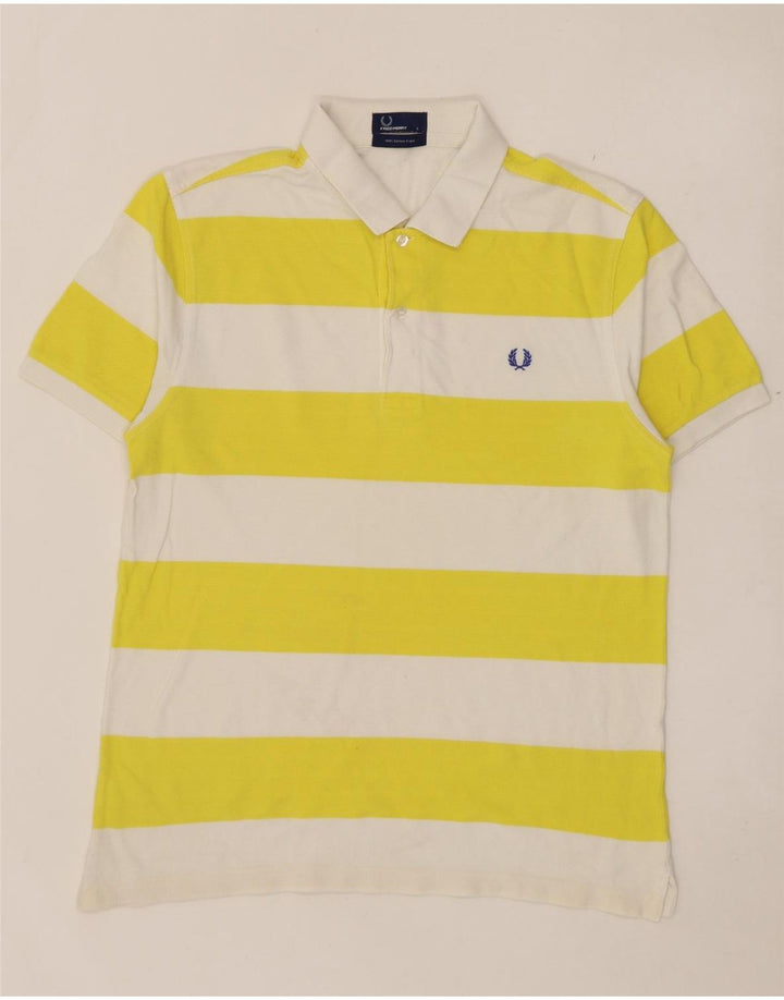 Fred Perry Herre poloshirt Stor gulstribet bomuld