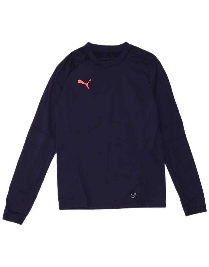 Puma herre top langærmet lille marineblå polyester