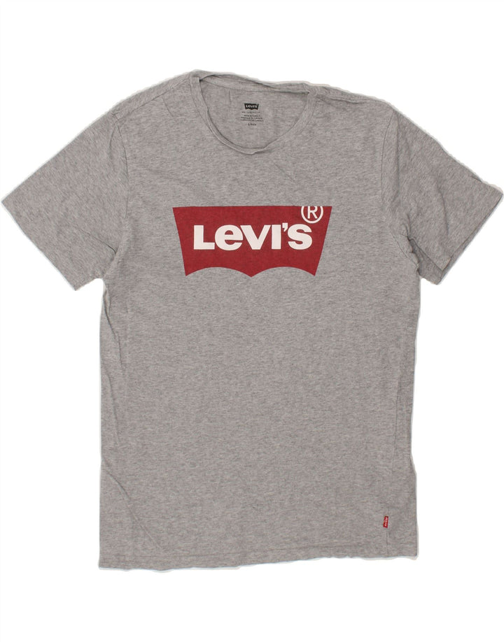 LEVI'S Mens Graphic T-Shirt Top Small Grey Cotton Vintage Levi's and Second-Hand Levi's from Messina Hembry 
