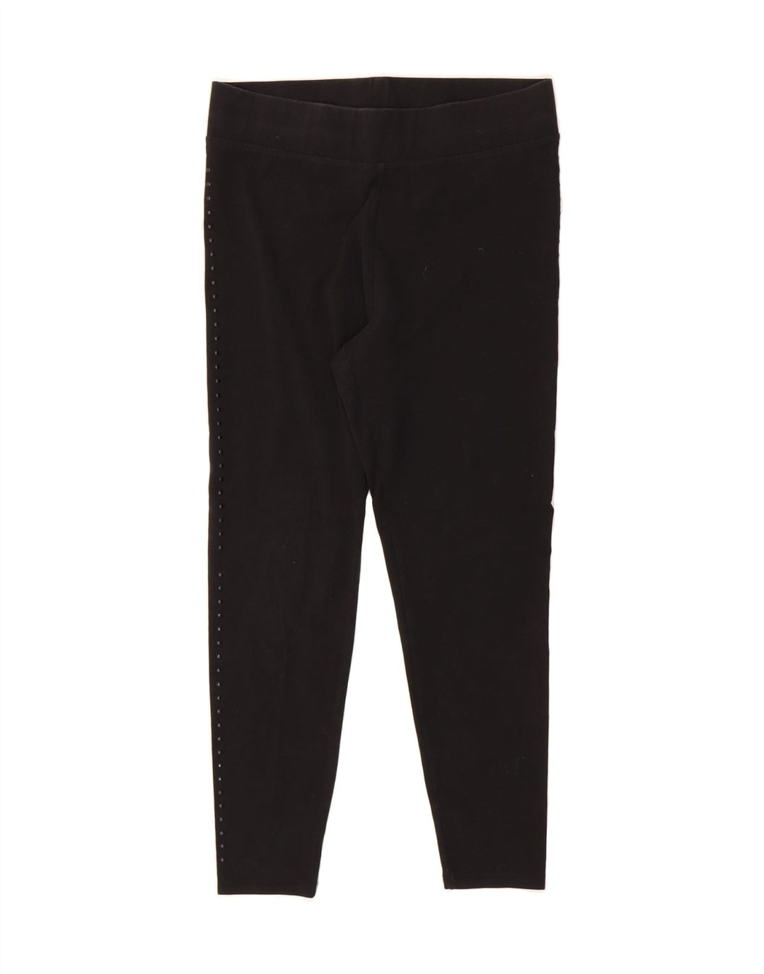 MARKS & SPENCER Womens Crop Leggings UK 14 Medium  Black Cotton Vintage Marks & Spencer and Second-Hand Marks & Spencer from Messina Hembry 