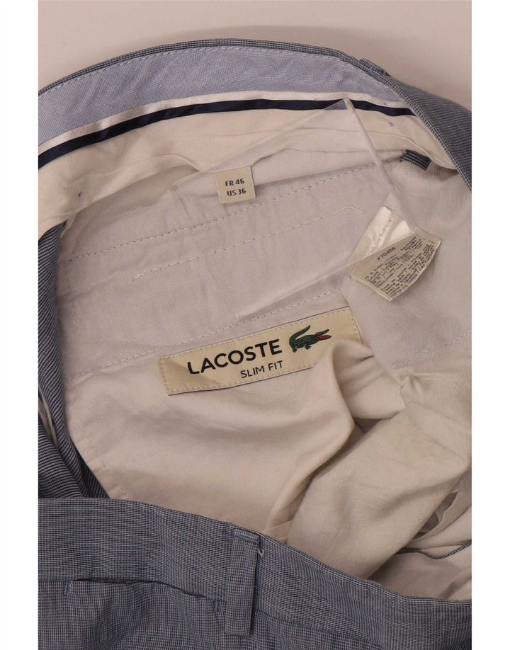 Lacoste Herre Slim Suit Bukser W36 L28 Blå Bomuld