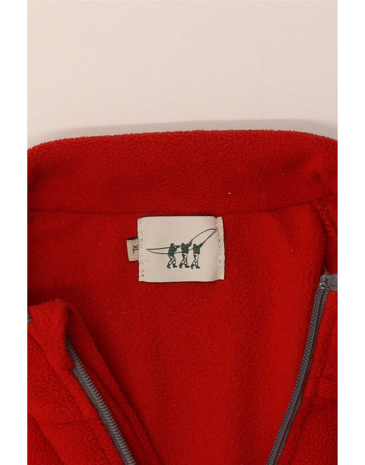 Henry Cottons Fleece Jumper med lynlås til mænd XL Rød