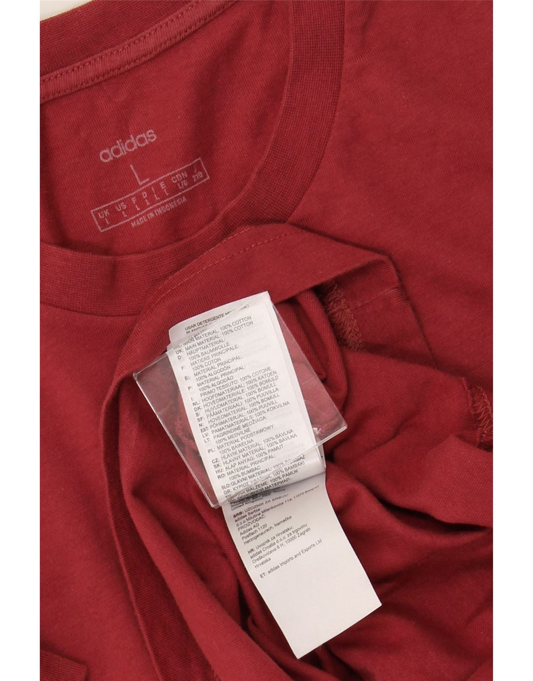 ADIDAS Grafisk T-shirt top til mænd, stor rød bomuld