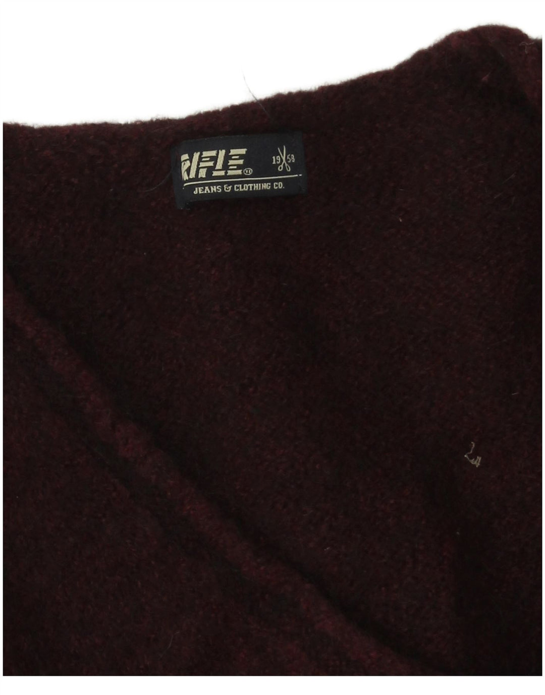 Rifle Herre V-hals sweater XL Burgundy