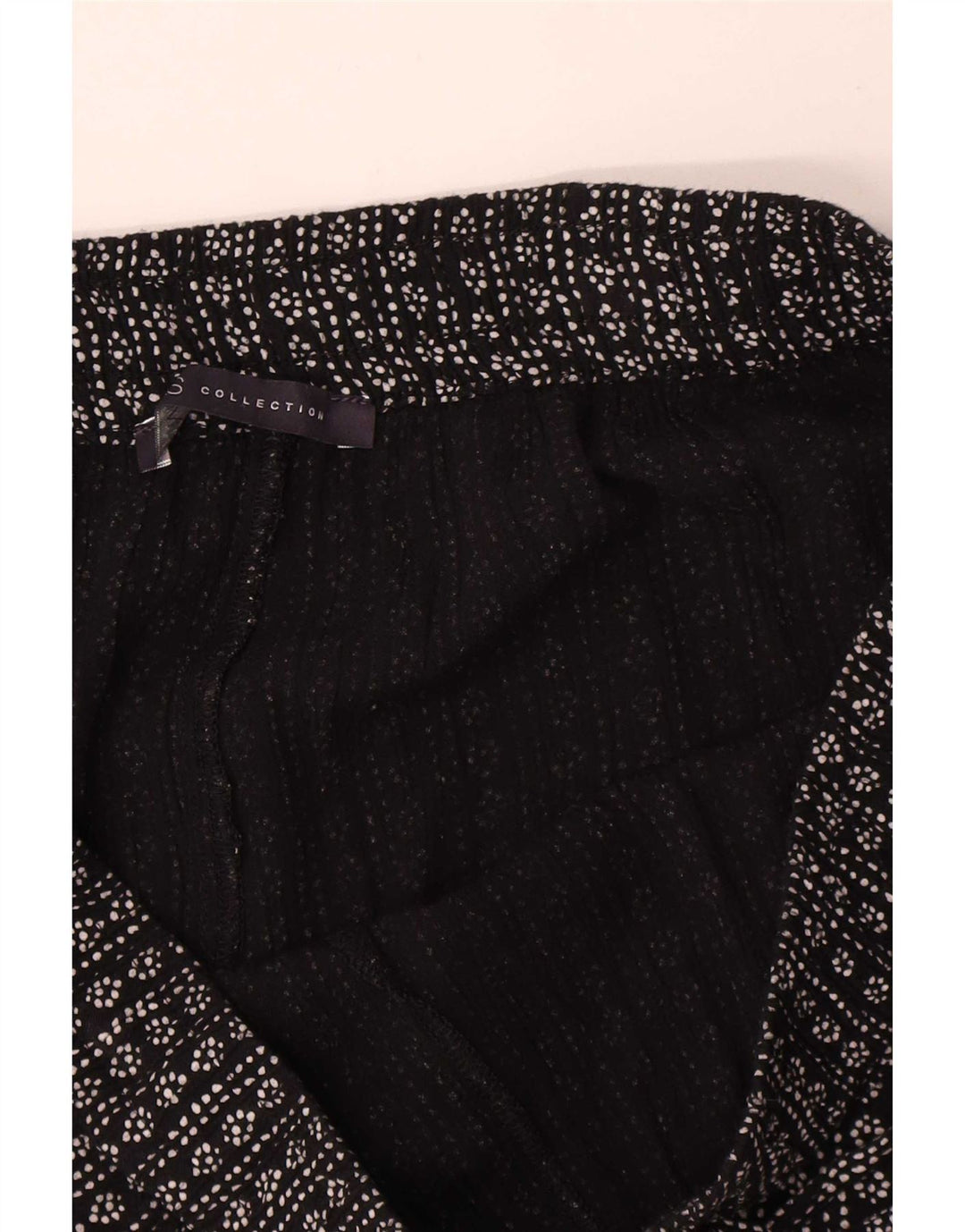 Marks & Spencer Shorts med abstrakt mønster til kvinder UK 12 Medium W34 Sort