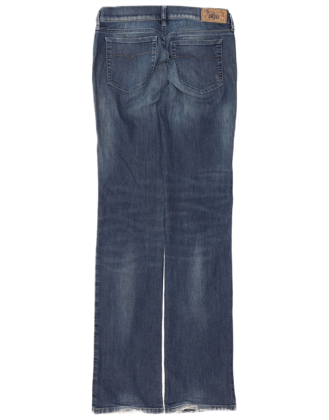 DIESEL Dame Bootzee Regular Slim Bootcut Jeans W28 L35 Blå Bomuld