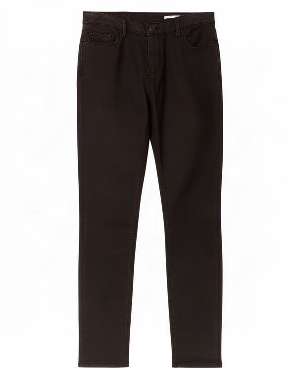 Zara Dame Slim Casual Bukser EU 38 Small W28 L28 Sort Bomuld