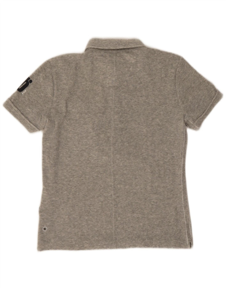 Liu Jo Herre grafisk poloshirt IT 48 Medium Grå Bomuld