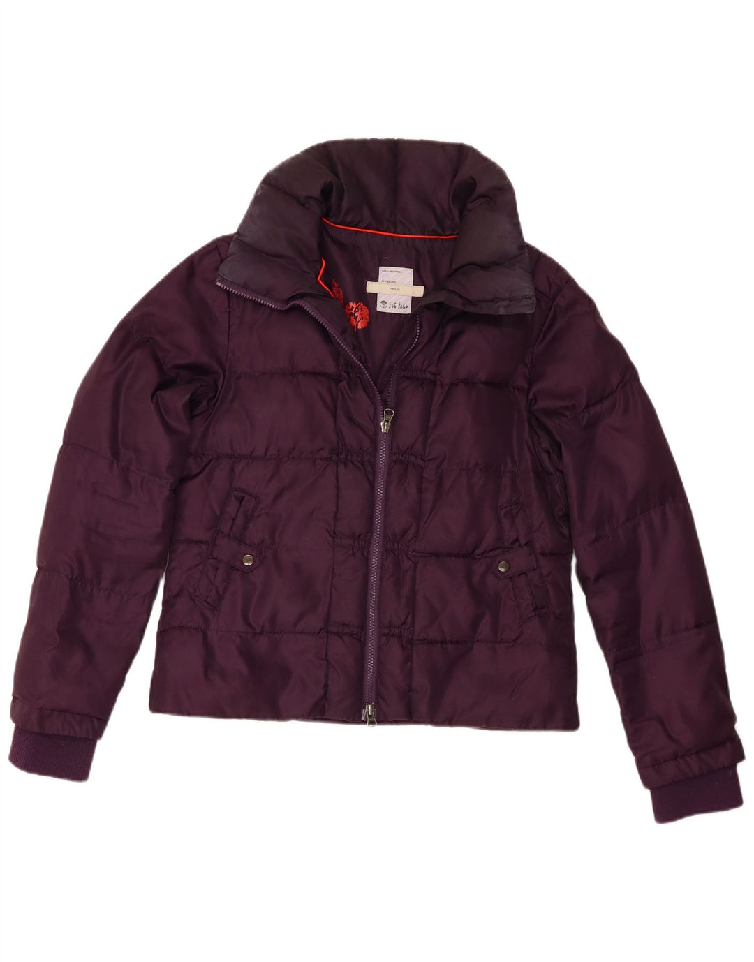 Fat Face Womens Crop Polstret jakke UK 12 Medium Purple Polyester