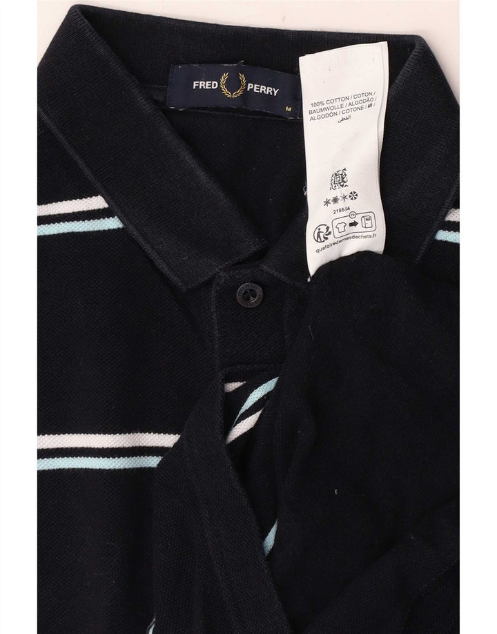Fred Perry Herre poloshirt Medium marineblå stribet bomuld