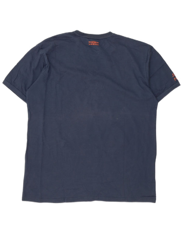 Umbro Herre Grafisk T-Shirt Top XL Marineblå Bomuld