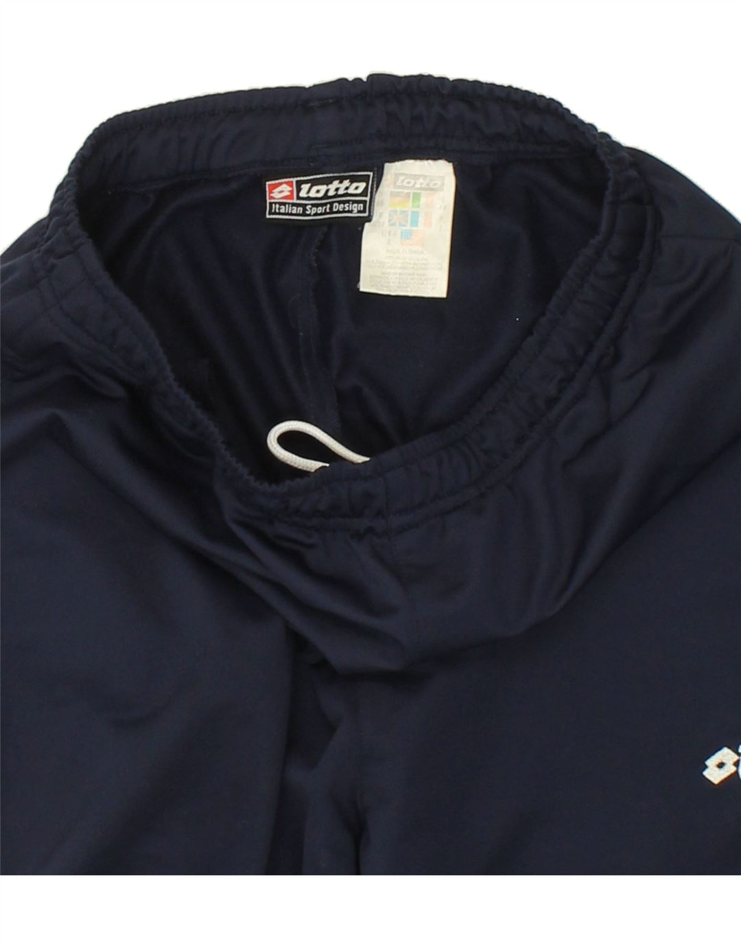 LOTTO Mens Tracksuit Trousers UK 36/38 Small Navy Blue Polyester | Vintage Lotto | Thrift | Second-Hand Lotto | Used Clothing | Messina Hembry 