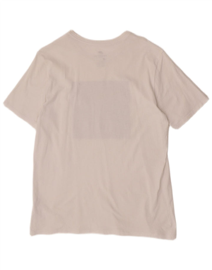 Nike Herre Athletic Cut Grafisk T-Shirt Top Stor Hvid Bomuld