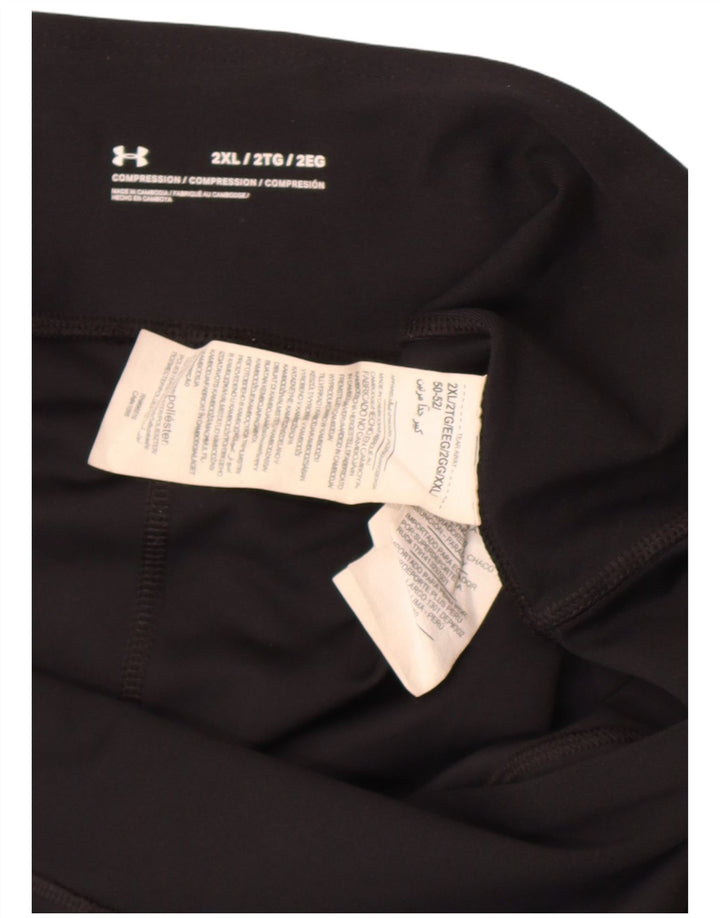 Under Armour Dame Capri Leggings UK 20 2XL Sort Polyester