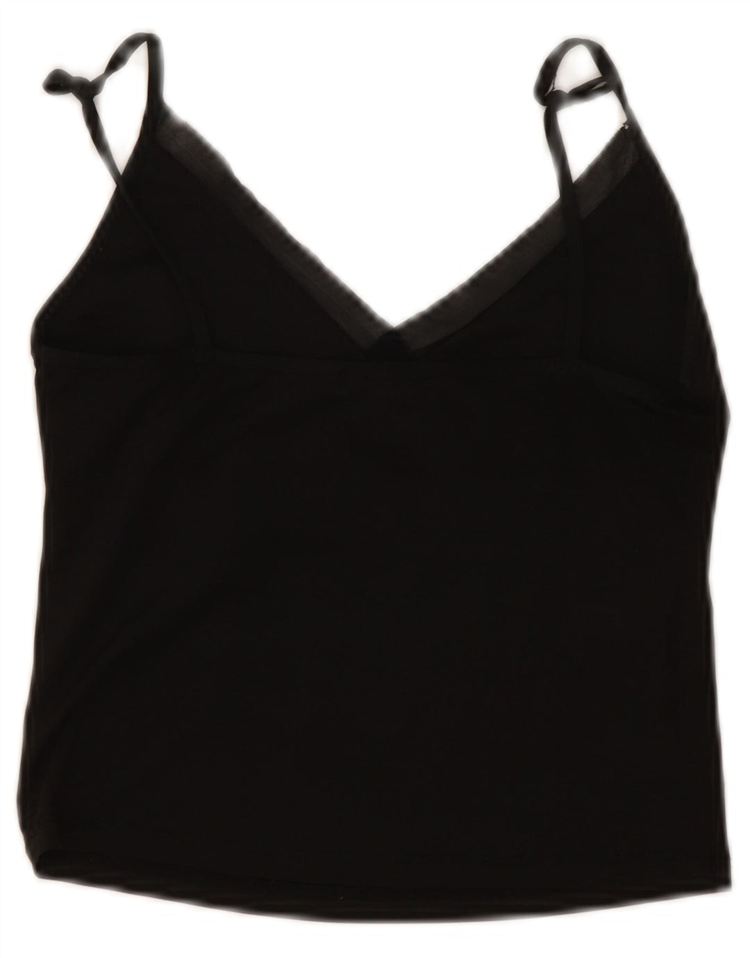 Zara Womens Crop Cami Top UK 8 Small Black
