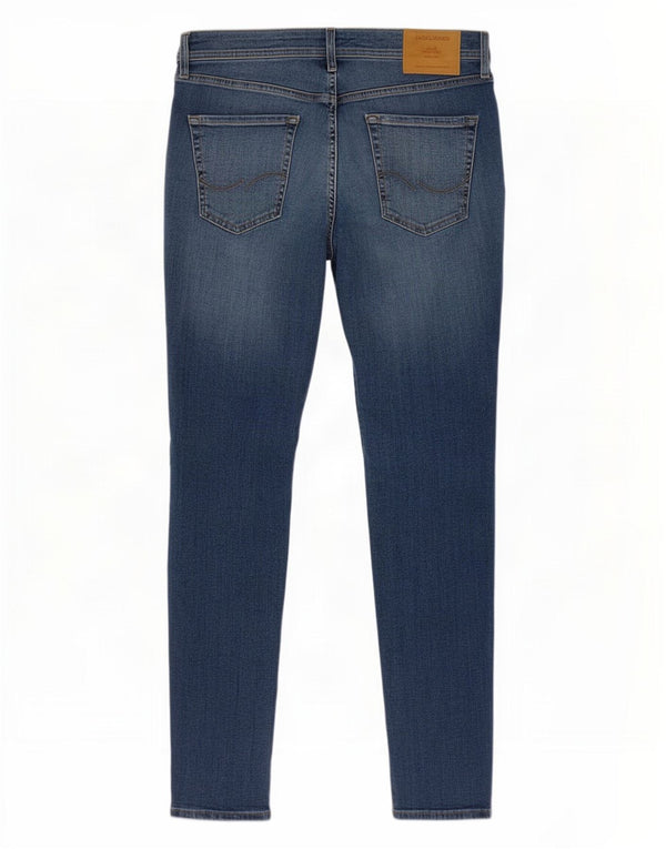 Jack & Jones Mens Pete Distressed Skinny Jeans W31 L30 Blue Cotton