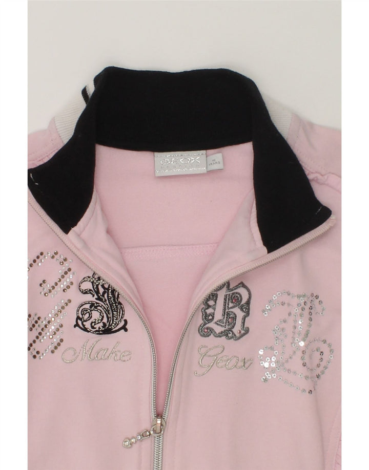 GEOX Girls Tracksuit Top Jacket 9-10 Years Pink Cotton | Vintage Geox | Thrift | Second-Hand Geox | Used Clothing | Messina Hembry 