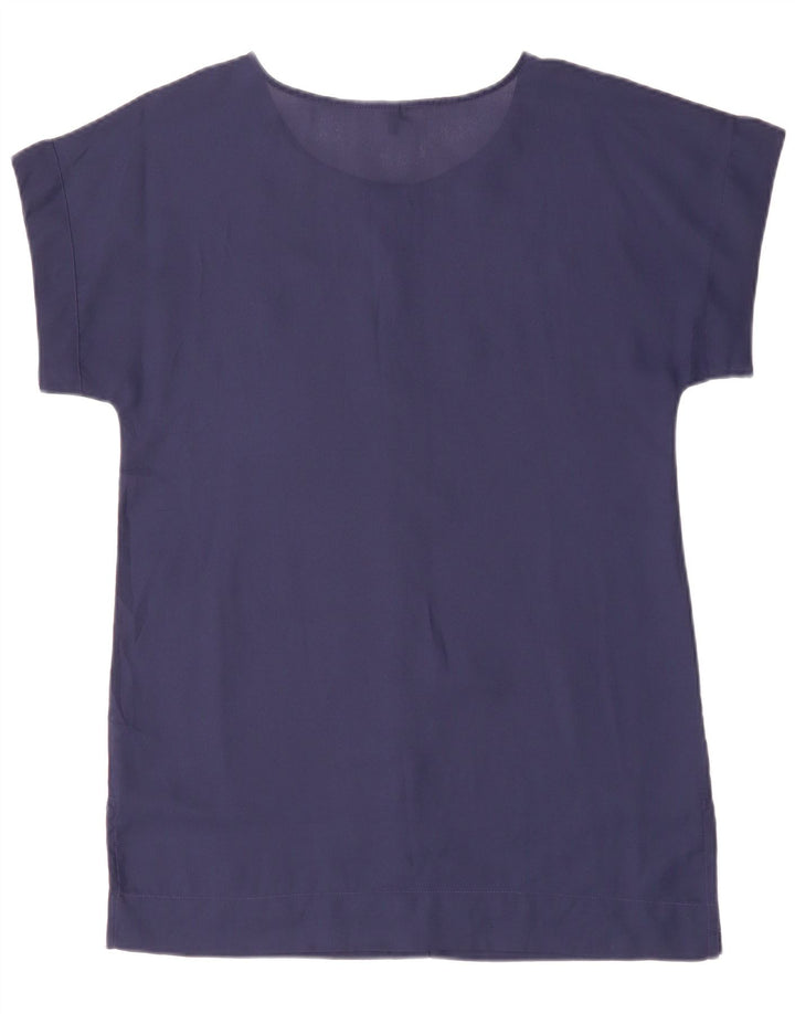 BENETTON Dame Tunika Kjole UK 14 Medium Navy Blue