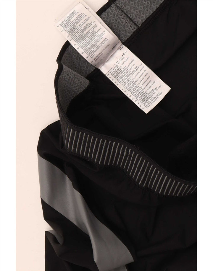 Adidas Herre Tech Fit Crop Leggings Large Black Colourblock Polyamid