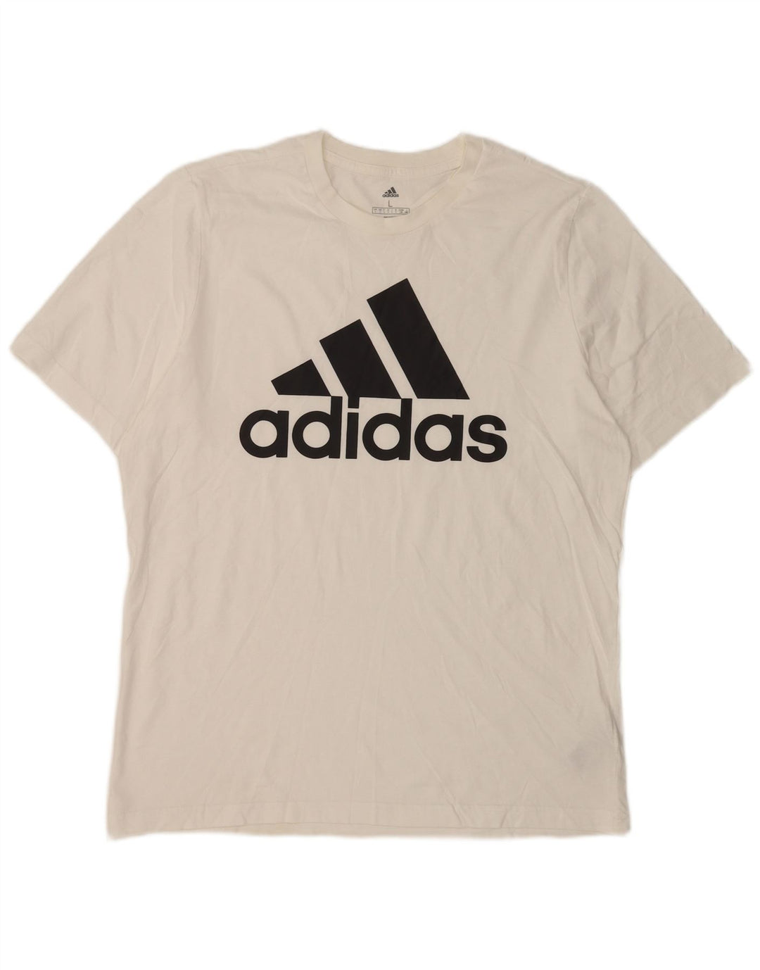 ADIDAS Grafisk T-shirt top til mænd, stor hvid bomuld