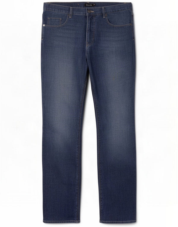 Massimo Dutti Straight Jeans til mænd EU 46 XL W36 L33 Blue Cotton