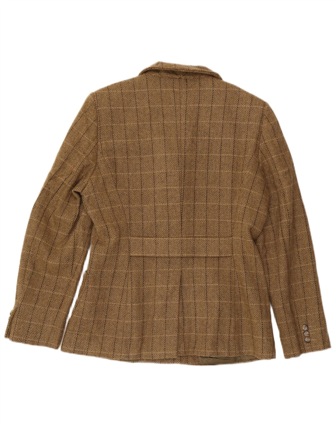 Max Mara Dame Weekend Blazer Jacket UK 16 Large Brown Check Classic