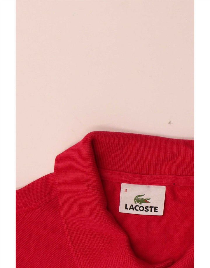 Lacoste herre poloshirt størrelse 4 Medium rød bomuld