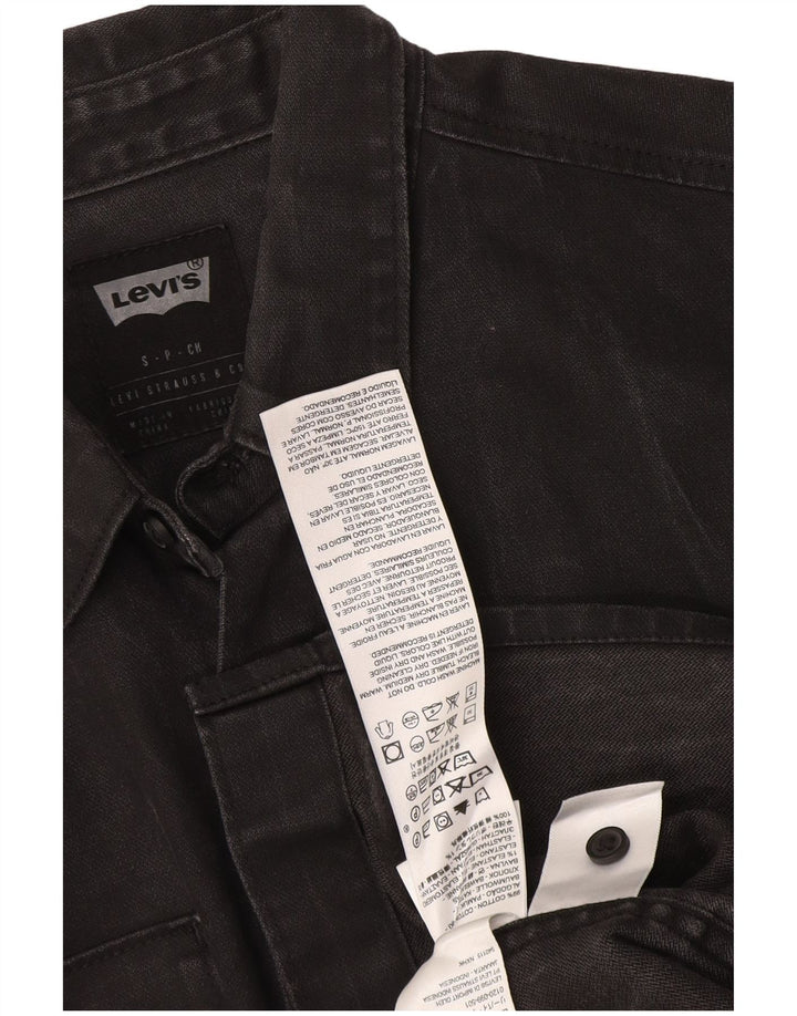 Levi's Denimskjorte til mænd, lille sort bomuld