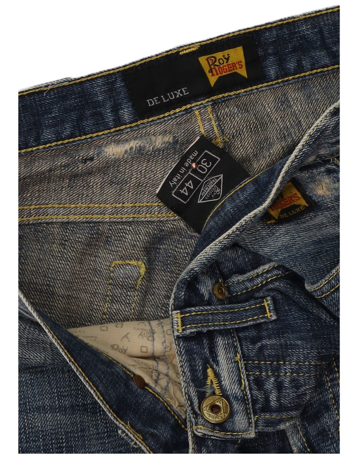 Roy Rogers Dame De Luxe Distressed Slim Jeans W30 L31 Marineblå Bomuld