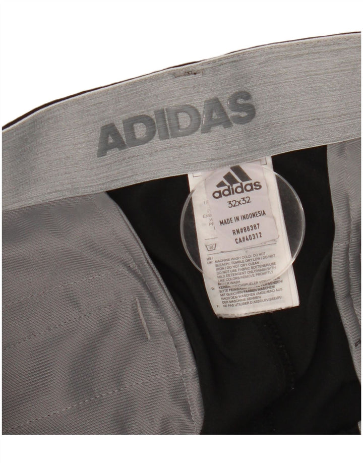 Adidas Straight Chino-bukser til mænd W32 L32 Sort polyester