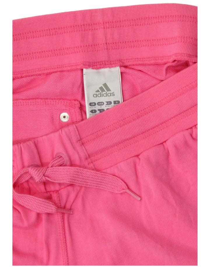 Adidas Dame Bermuda Sportshorts UK 12/14 Medium Pink Bomuld