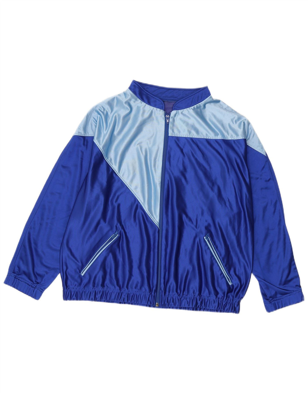 Vintage træningsdragt til mænd Topjakke XL Blå Colourblock
