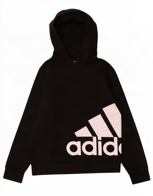 Adidas Grafisk hættetrøje til drenge 13-14 år Sort bomuld