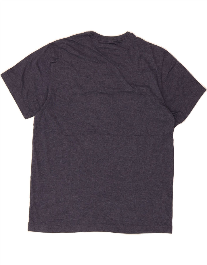 EDDIE BAUER Mens Graphic T-Shirt Top Medium Navy Blue Cotton Vintage Eddie Bauer and Second-Hand Eddie Bauer from Messina Hembry 