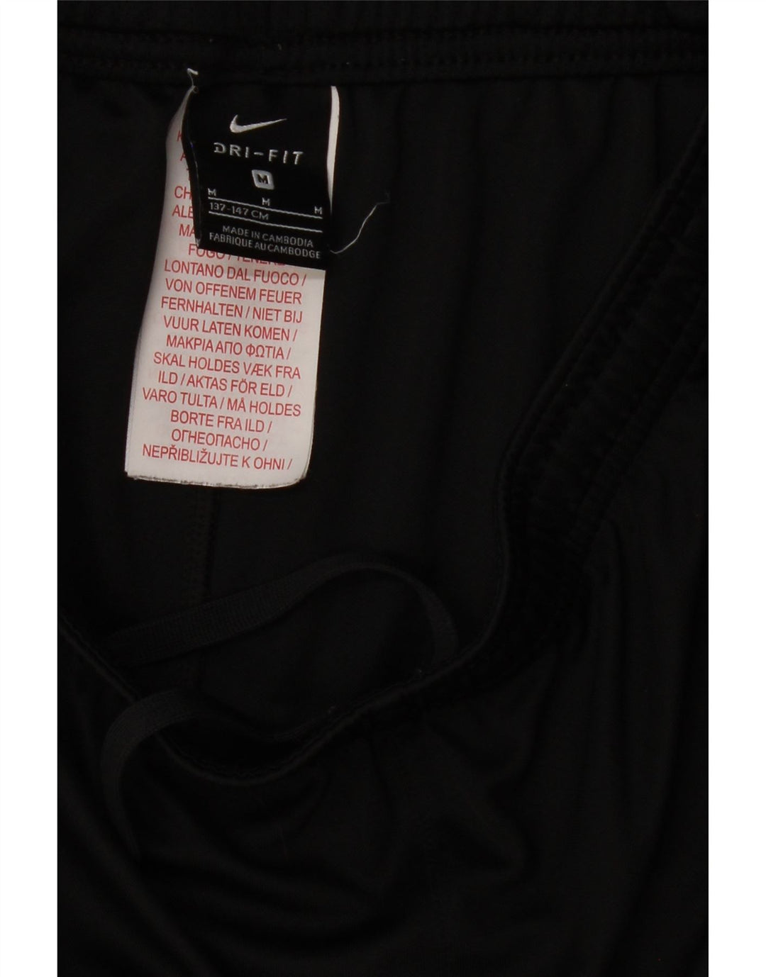 NIKE Dri Fit sportsshorts til drenge 10-11 år Medium sort polyester