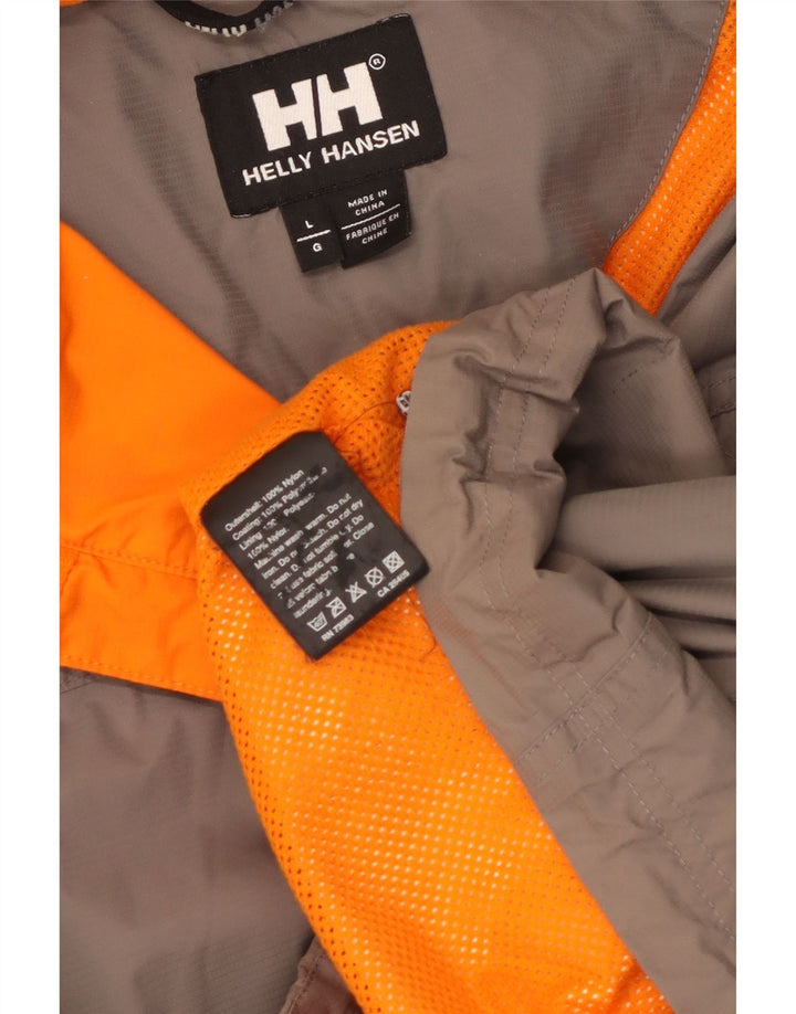 Helly Hansen Regnjakke til mænd UK 40 Stor Grå Nylon