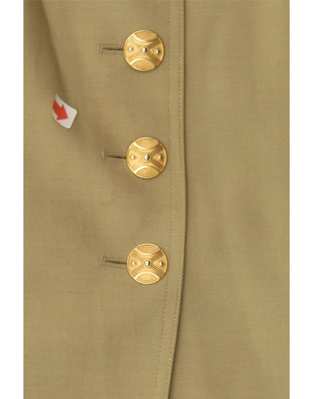 LOUIS FERAUD Womens 4 Button Blazer Jacket UK 16 Large Khaki Virgin Wool Vintage Louis Feraud and Second-Hand Louis Feraud from Messina Hembry 