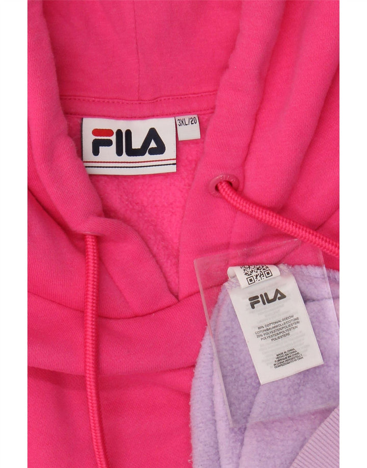 FILA Grafisk hættetrøje til kvinder UK 22 3XL Flerfarvet Colourblock