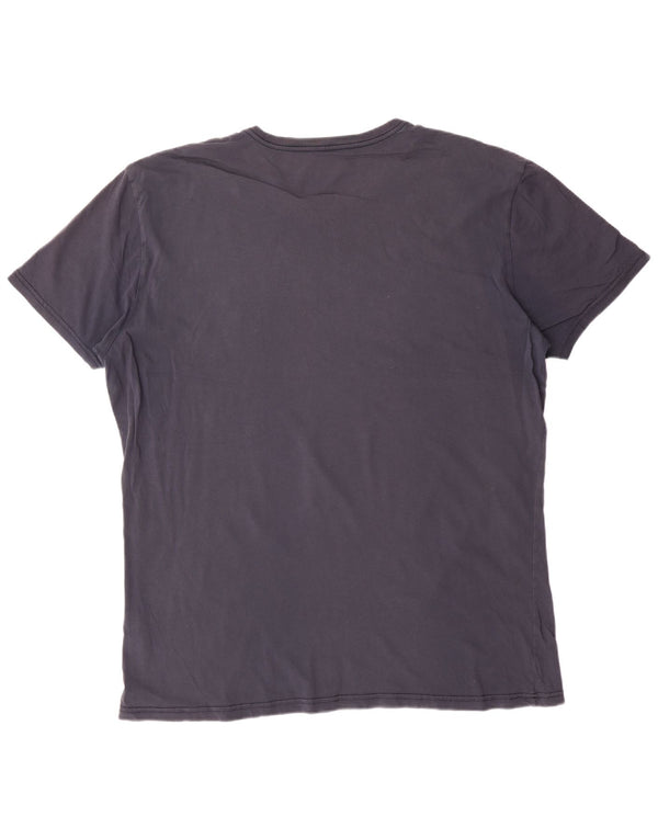 NAPAPIJRI Herre geografisk grafisk T-shirt top 3XL marineblå bomuld