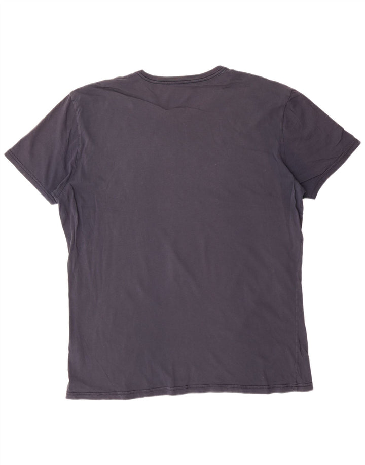 NAPAPIJRI Herre geografisk grafisk T-shirt top 3XL marineblå bomuld