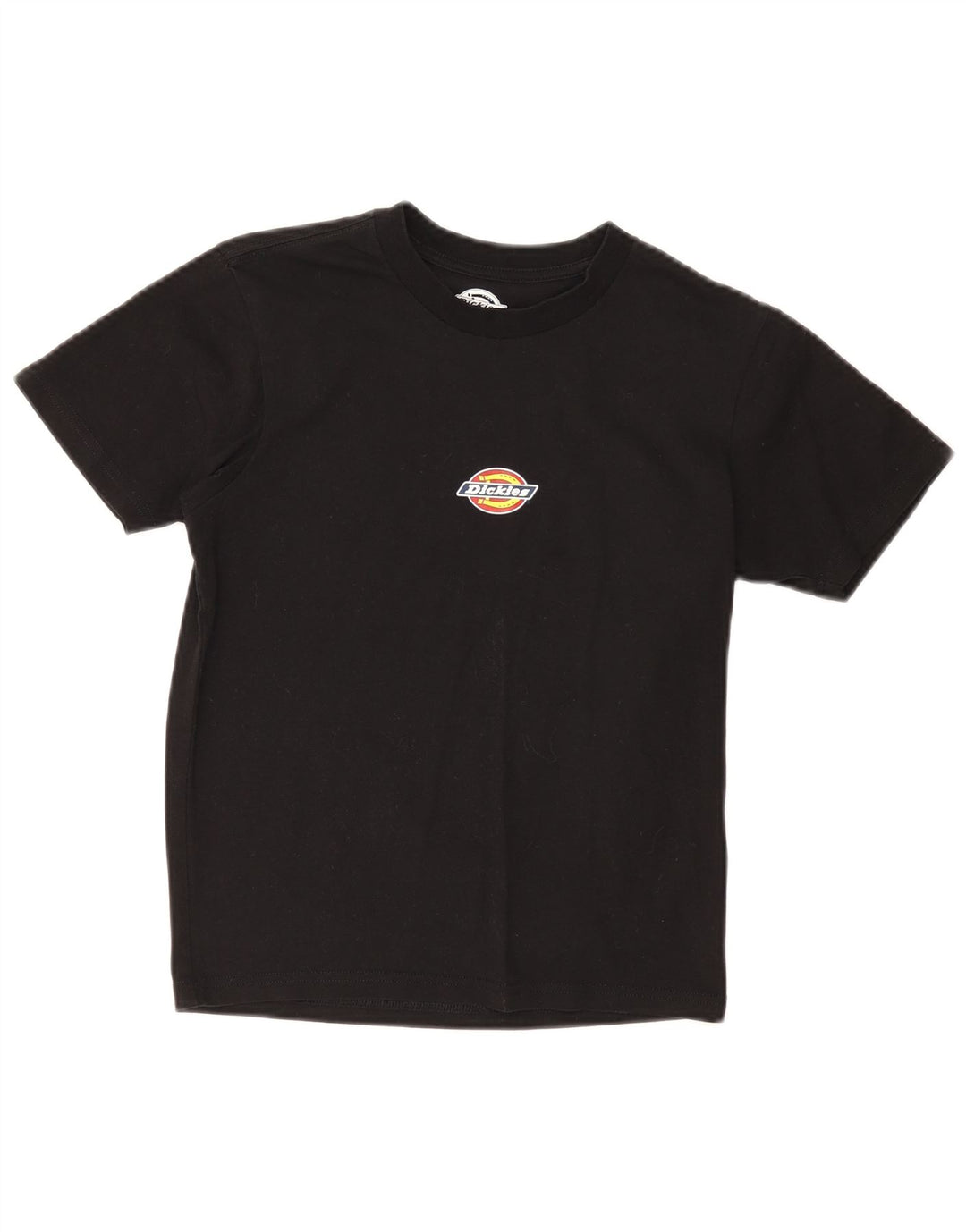 Dickies Dame Grafisk T-Shirt Top UK 12 Medium Sort Bomuld