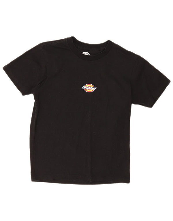Dickies Dame Grafisk T-Shirt Top UK 12 Medium Sort Bomuld