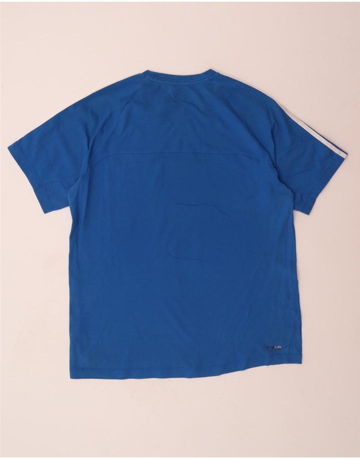 ADIDAS Herre Climalite T-Shirt Top Stor Blå Bomuld