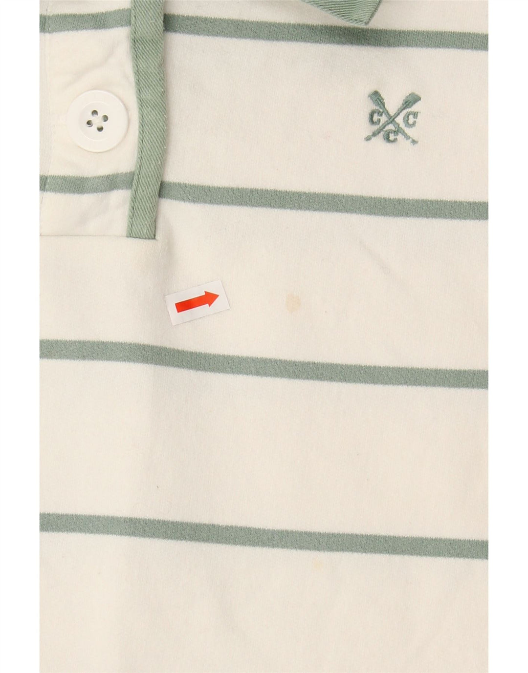 CREW CLOTHING Dame Sweatshirt Jumper UK 16 Stor hvid stribet