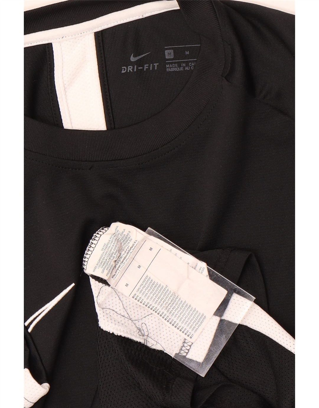 Nike Herre Dri Fit T-Shirt Top Medium Sort Polyester
