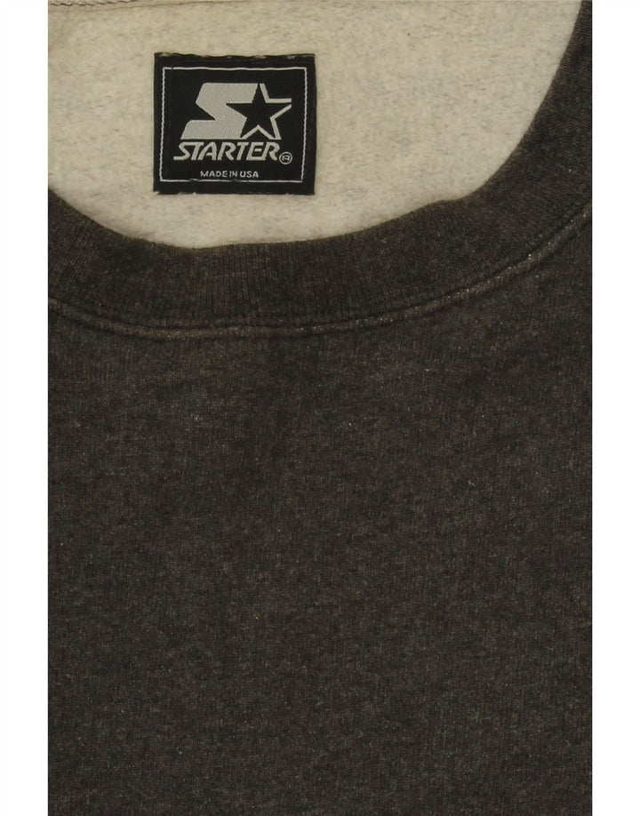STARTER Mens Sweatshirt Jumper XL Grey Vintage Starter and Second-Hand Starter from Messina Hembry 